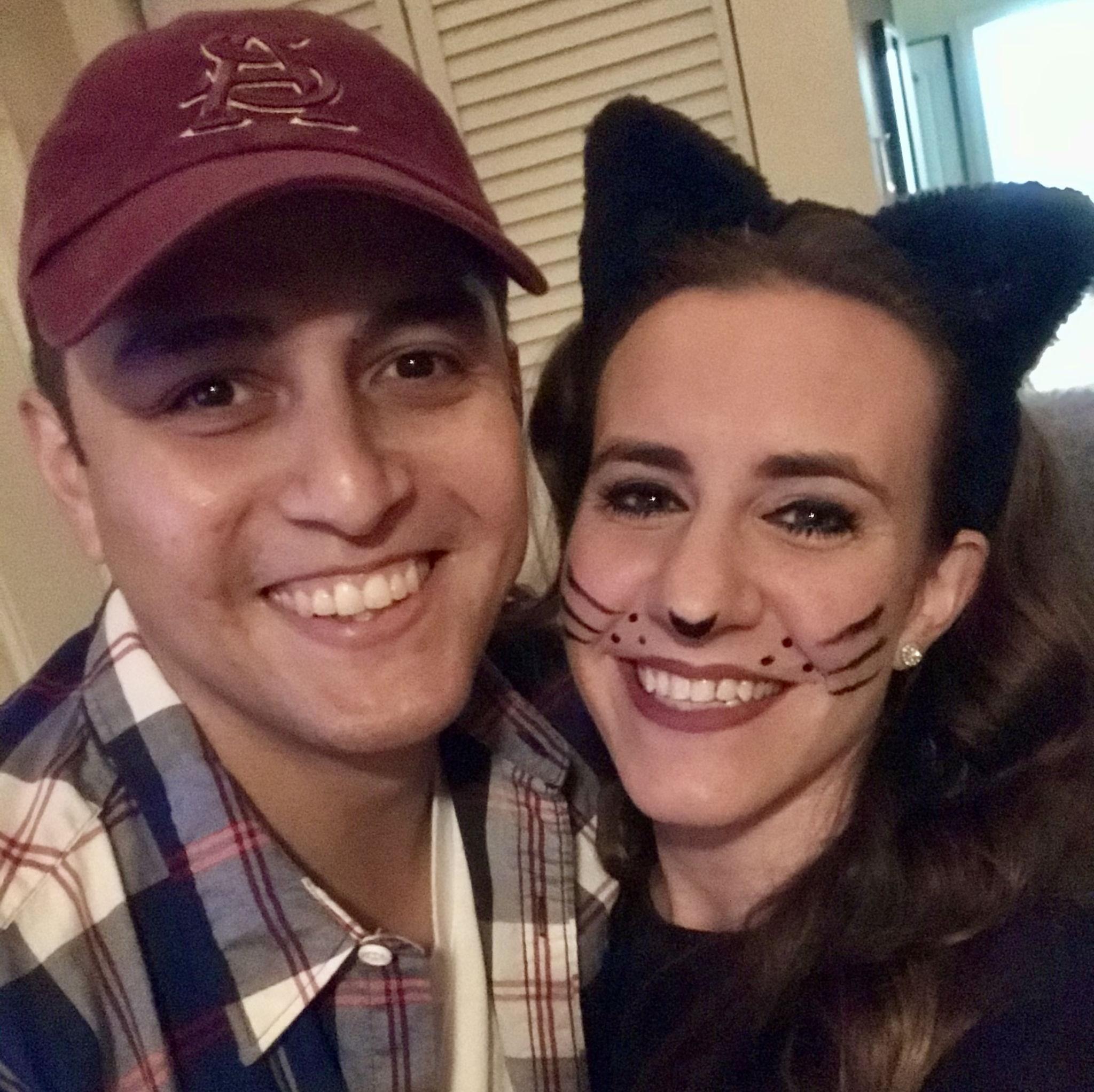 Our first photo together, Halloween 2020!