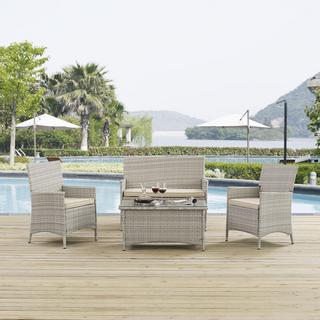 Bridge 4-Piece Outdoor Patio Conversation Set