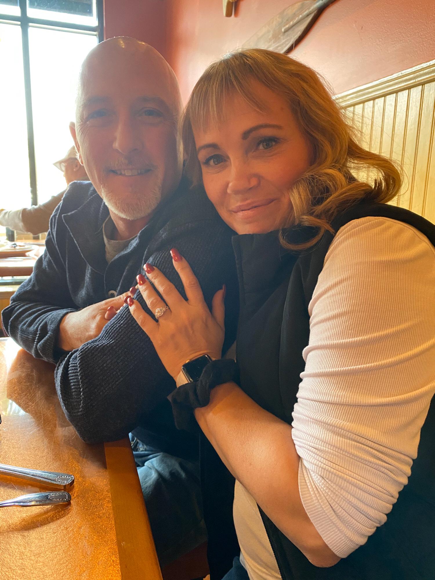 This was the first picture immediately after he proposed and I of course said YES!