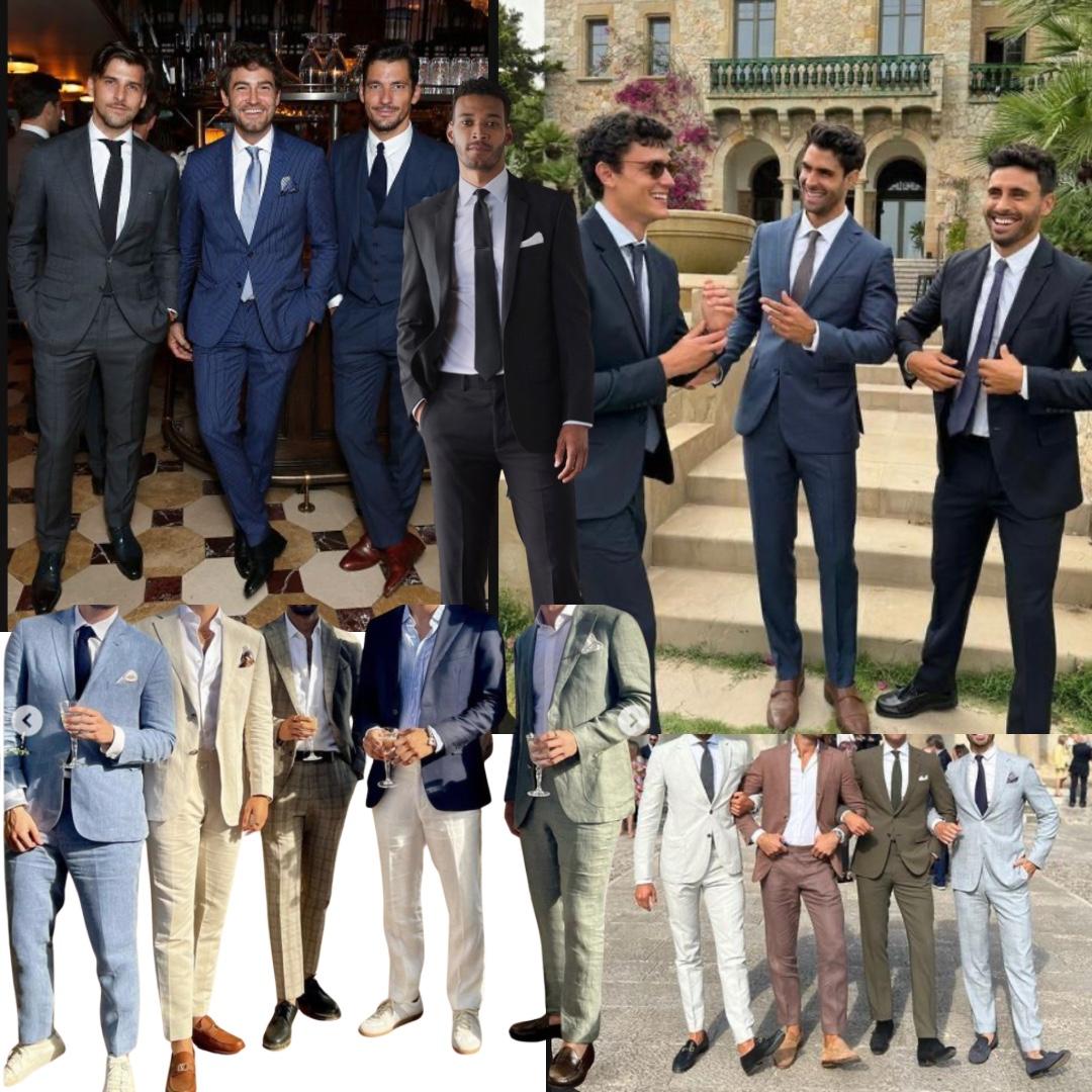 Gentlemen- Think timeless sophistication, a tuxedo or formal suit and tie. Polished dress shoes complete the look. Please refrain from wearing jeans or sneakers.