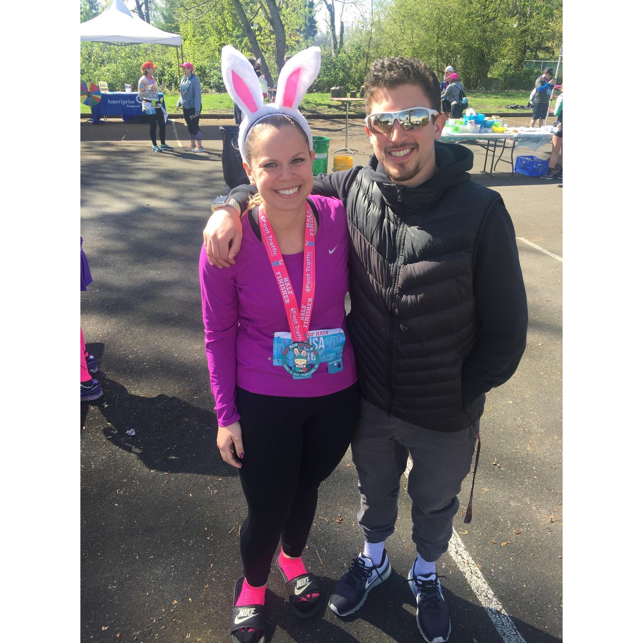 One of Elisa’s half marathon that Daniel attended. Daniel asked Elisa to be his girlfriend the next day.