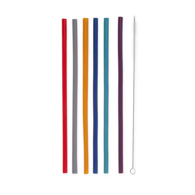 Our Table™ 7-Piece Silicone Straw and Straw Brush Set