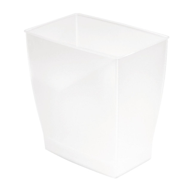 InterDesign Bath Spa Plastic Rectangular Wastebasket - Frost (11l)