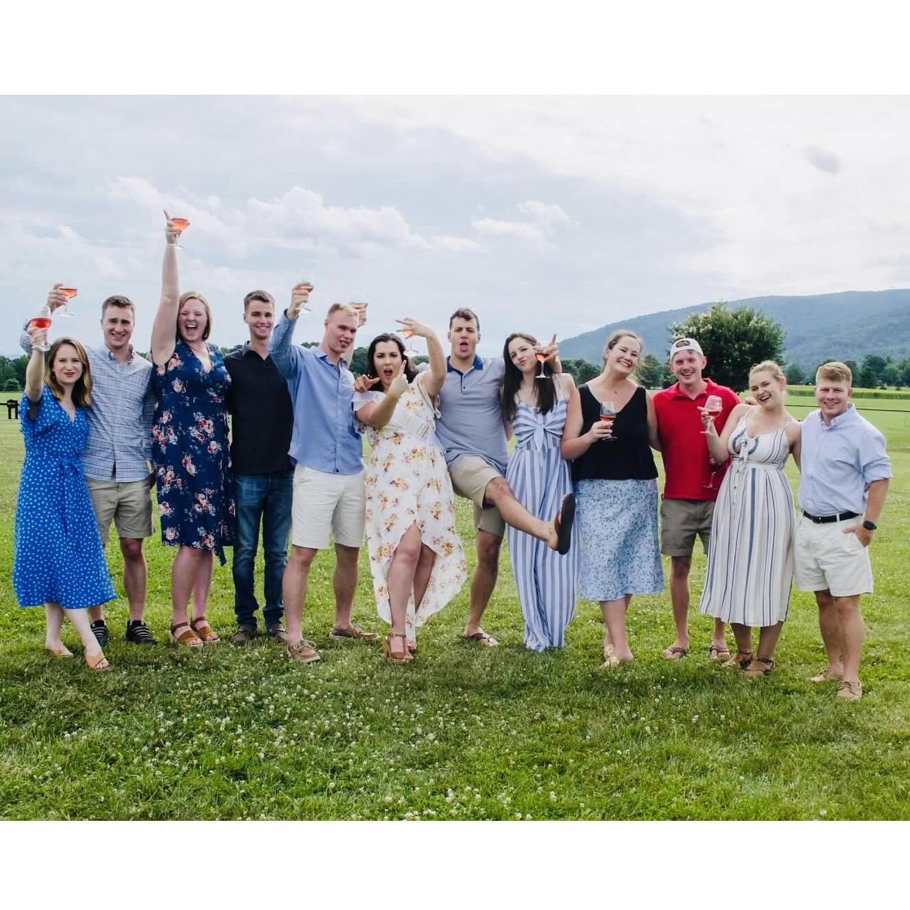 Celebrating our Engagement with our best friends!