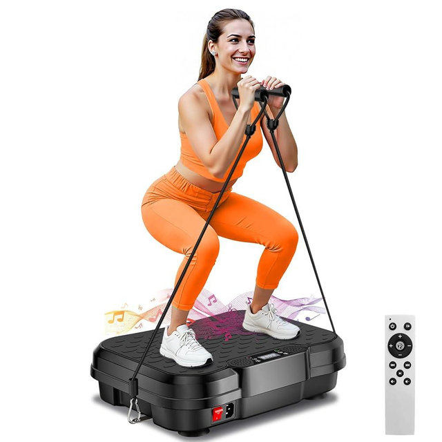 Vibration Plate Exercise Machine,Vibration Plate for Lymphatic Drainage Power Vibration Plate Machine Support 450 Lbs 250 Adjustable Speeds,Vibrating Plate Shake Plate Weight Loss for Women Men