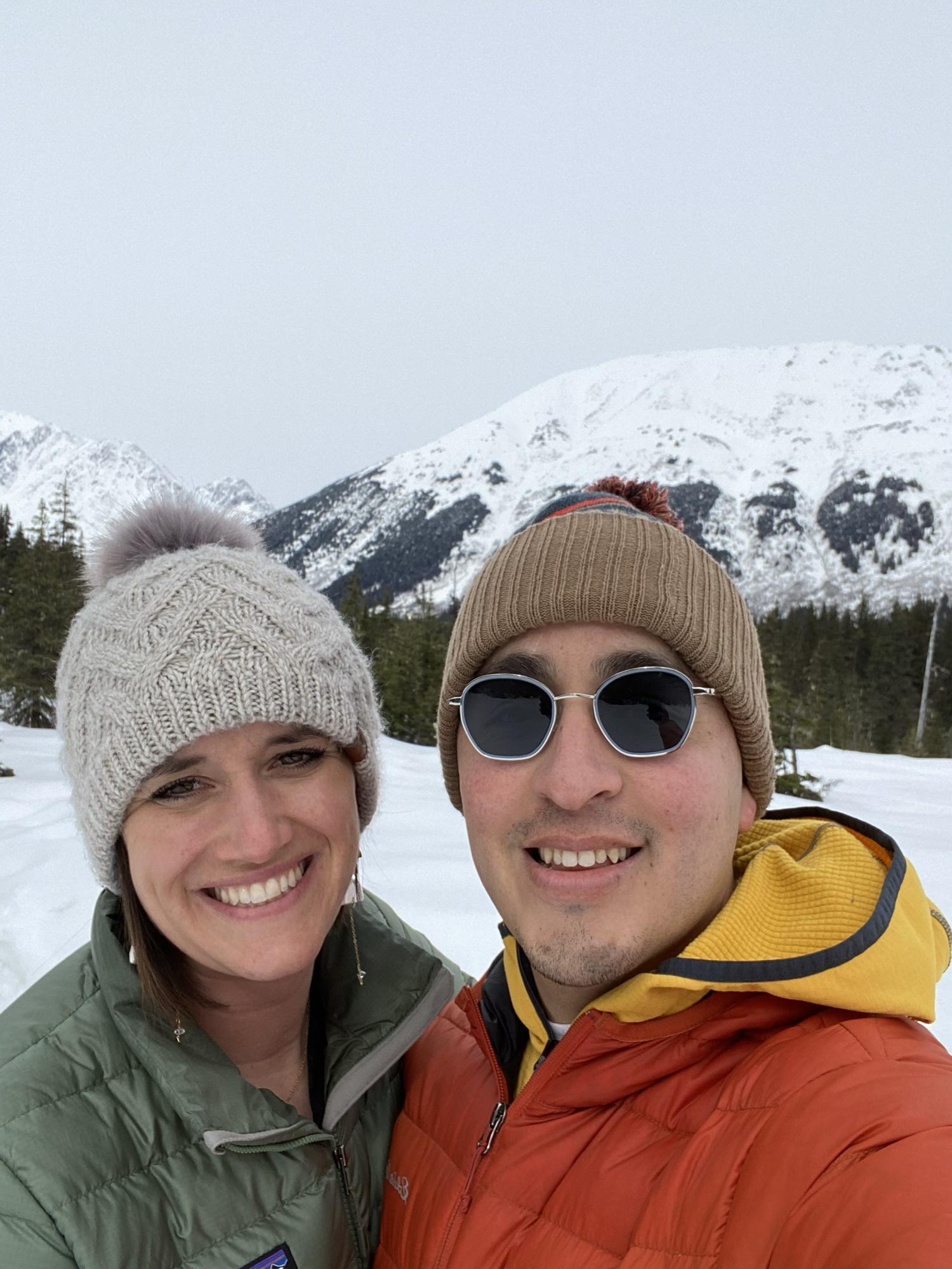 Posing for the camera after a day hike in Girdwood, AK.