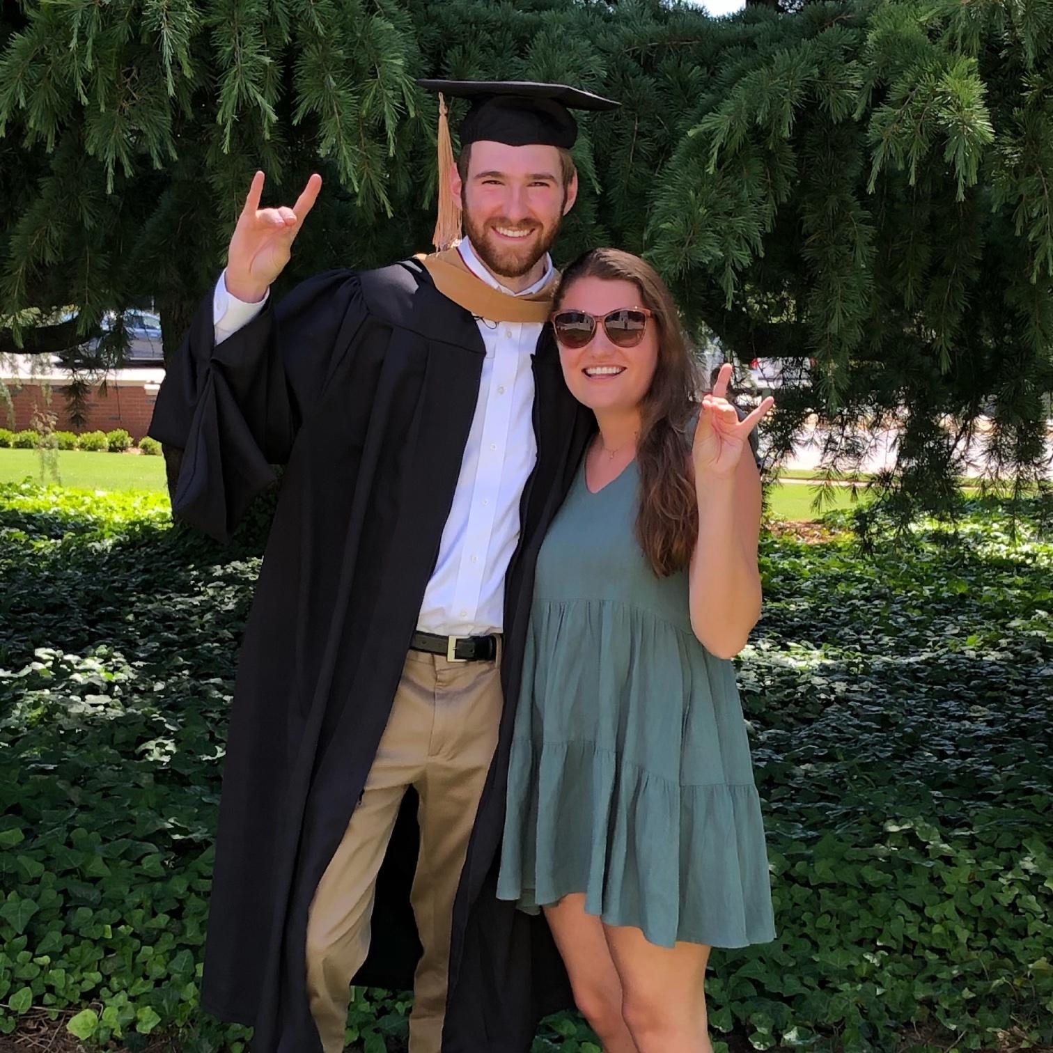 Celebrating Jeffery graduating with a Masters of Accounting
