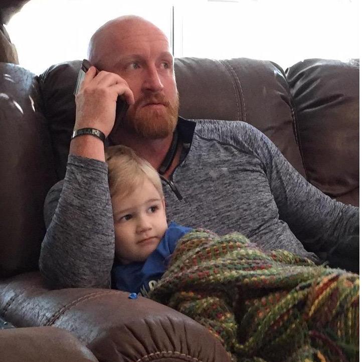 Sick day with Daddy