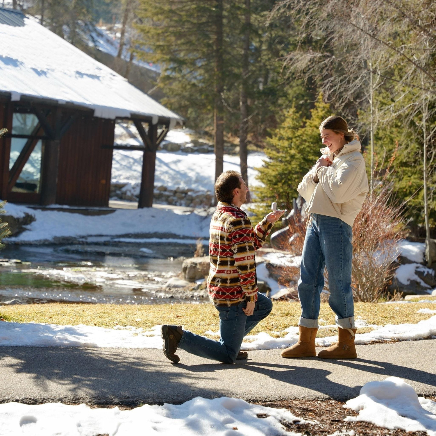 Porter proposing to Cienna at Sundance 1/17/26 <3