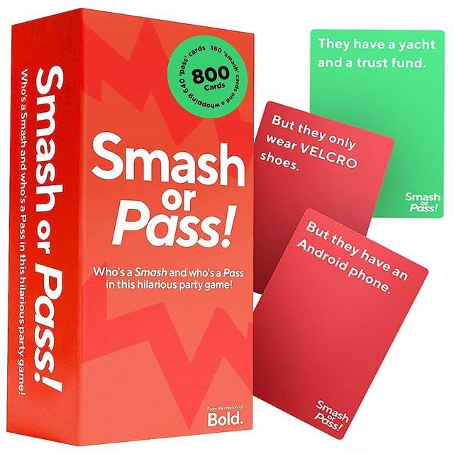 Bold. Smash or Pass: The Hilarious Game Night Adult Card Game - 3-20 Players - Fun Card Games and Party Game for Adults - Perfect for Girls Night, Bachelorette Party, or Strangers