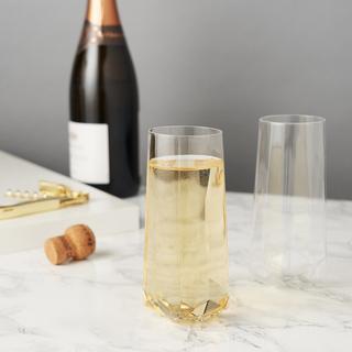 Raye Faceted Champagne Glass, Set of 2