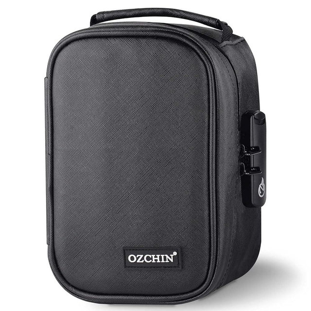 OZCHIN Smell Proof Bag with Combination Lock File Organizer Case Container Medicine Odorless Storage Lock Box Great Gift for Friend