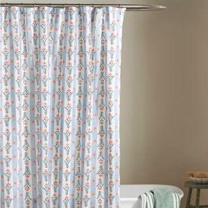 The Printed Cotton Slub Shower Curtain Collection