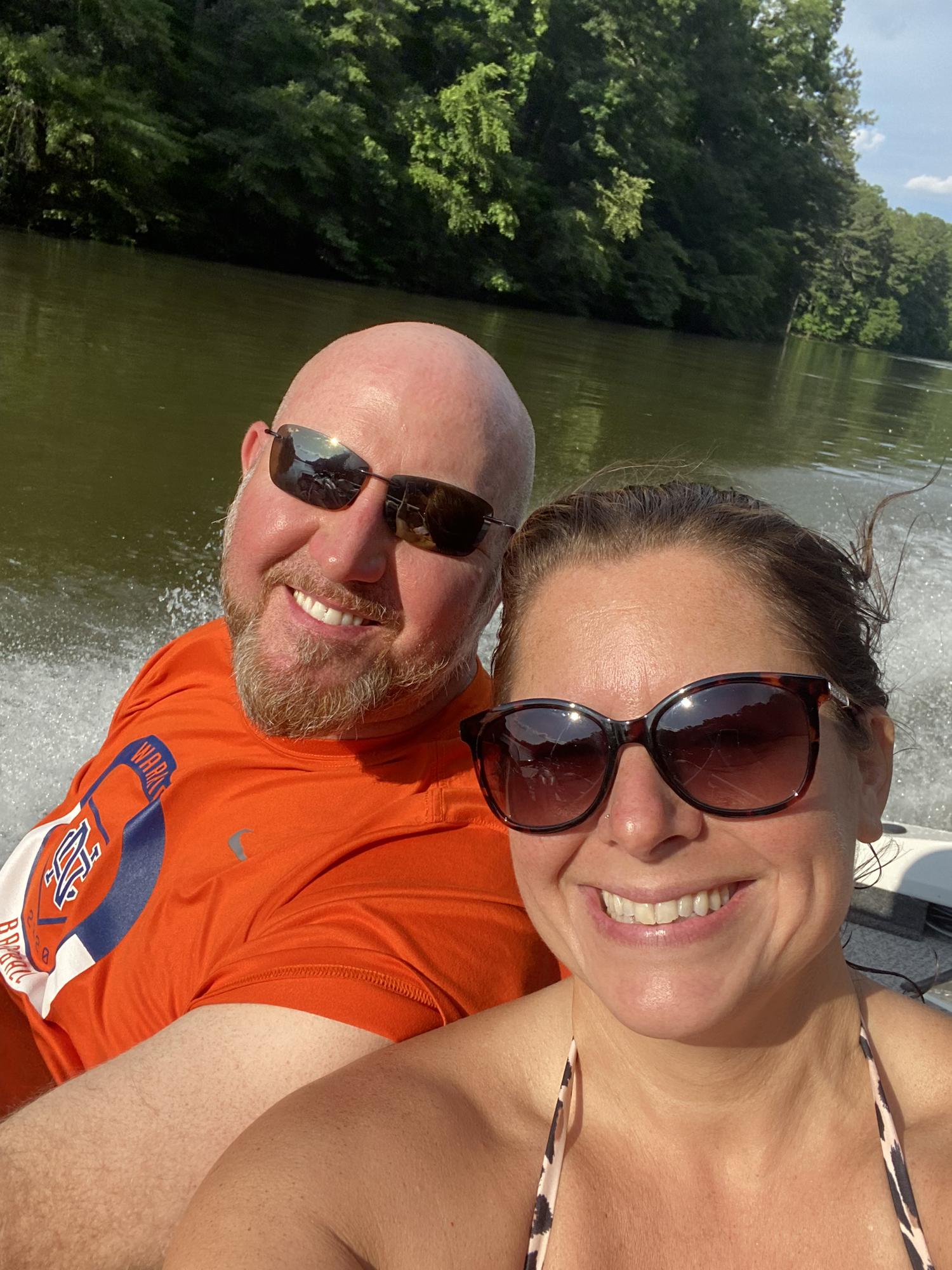 One of our favorite past times, riding on Matt's boat!