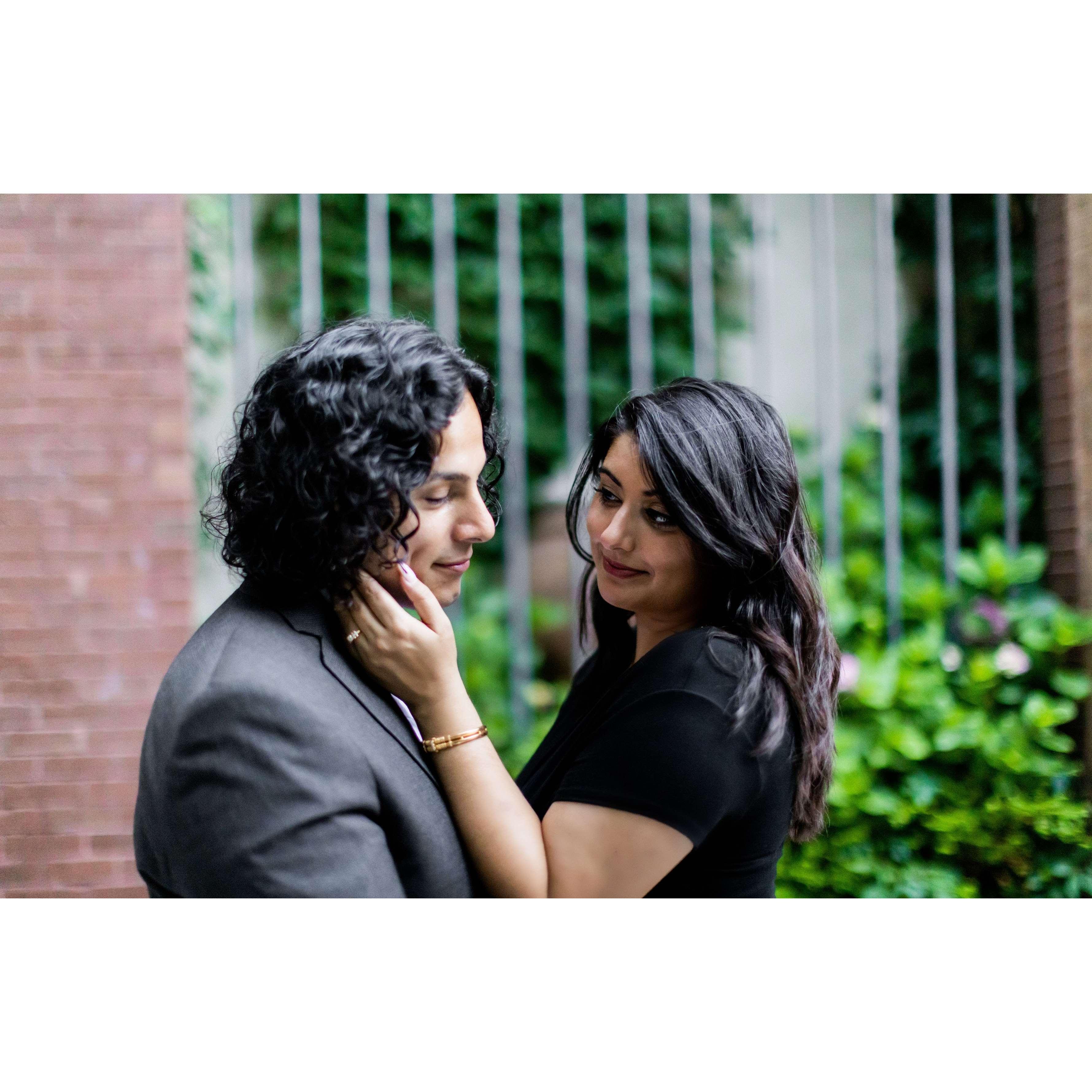 A favorite from our engagement photos near our NYC Apartment