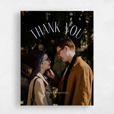 Pale Blue Wedding Thank You - Lark Photo