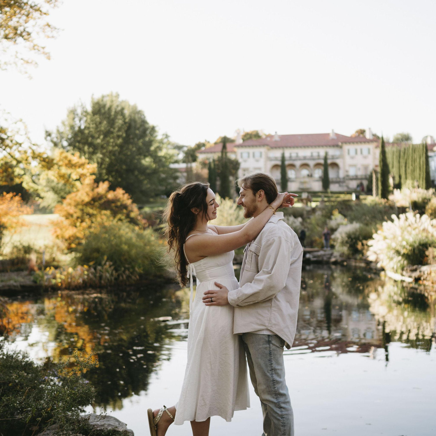Engagement photos at the Philbrook November 2025
