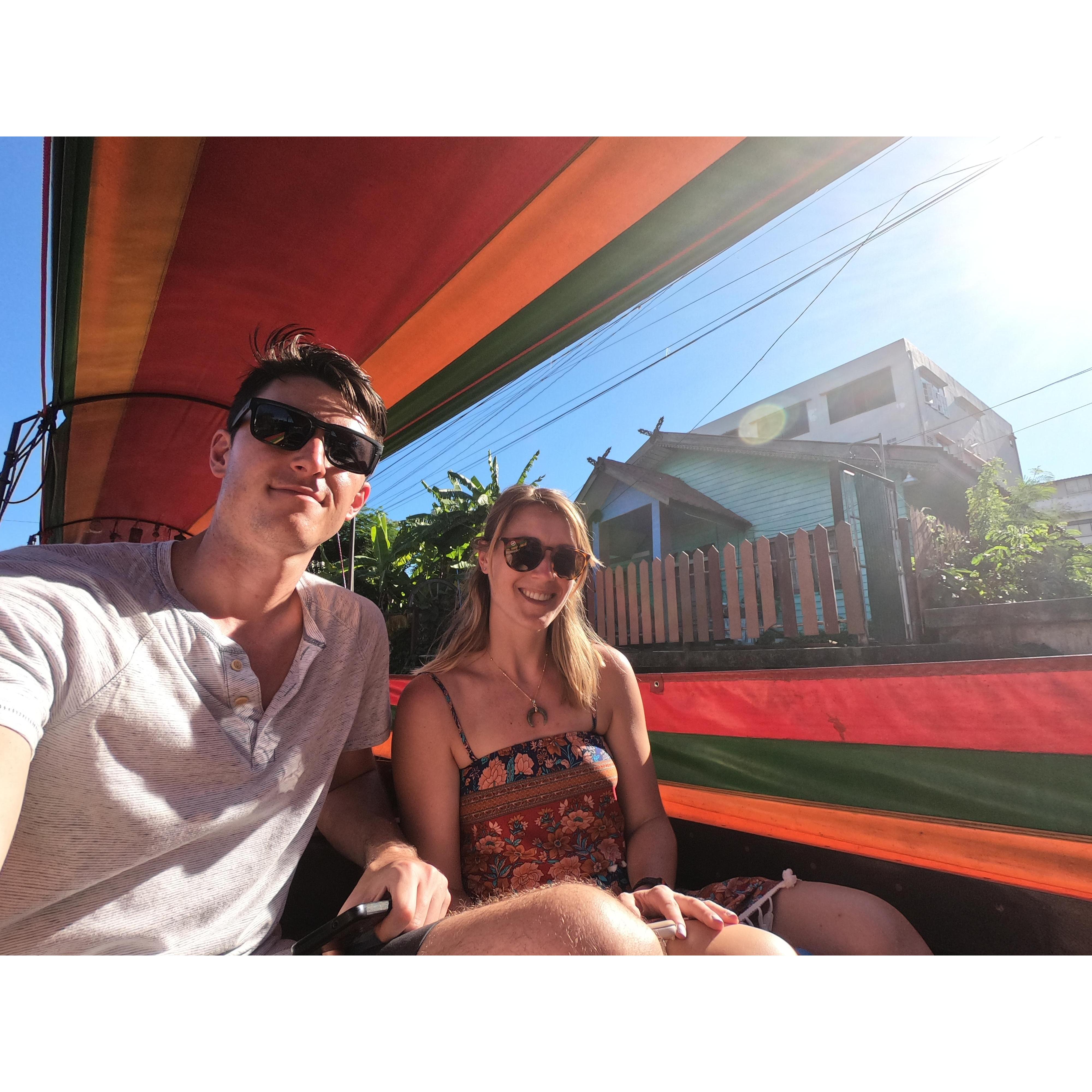On a Long-tail boat in Bangkok