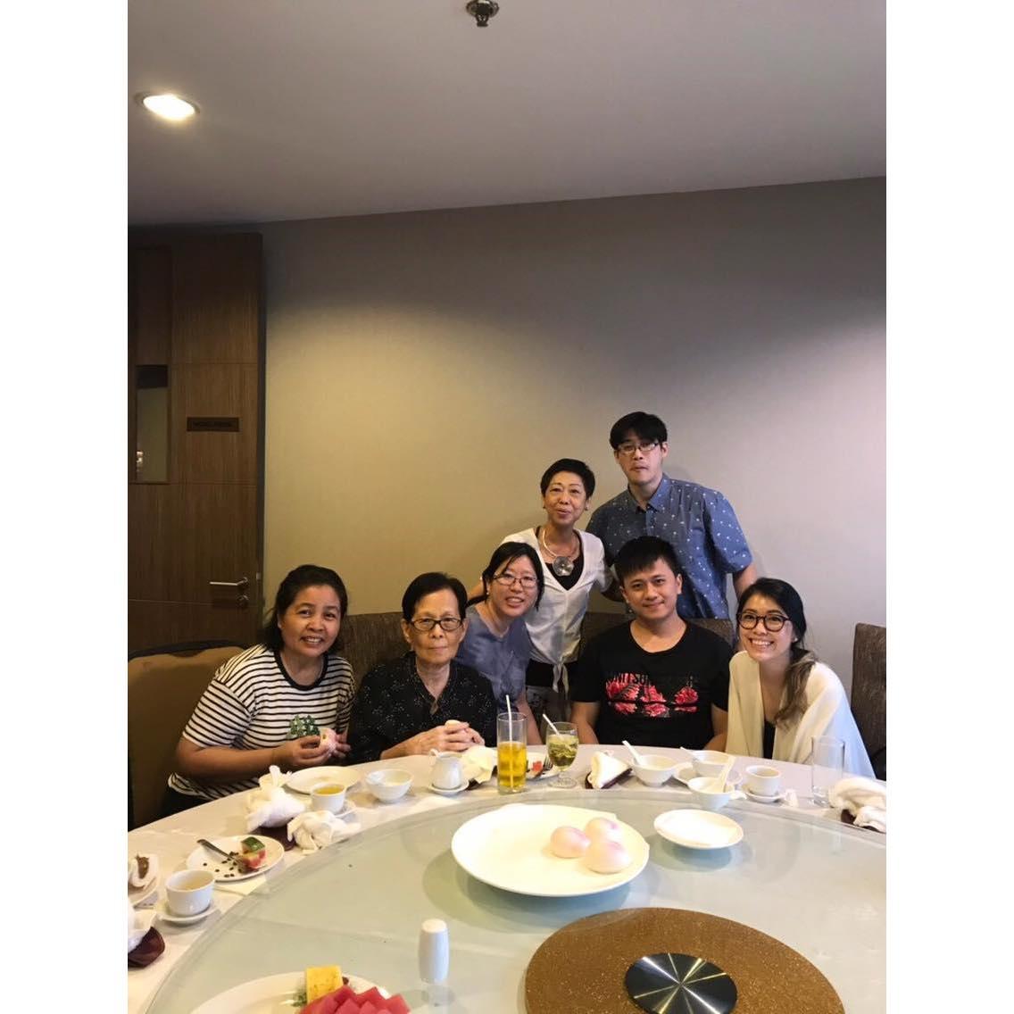 With Ginger's family in Thailand