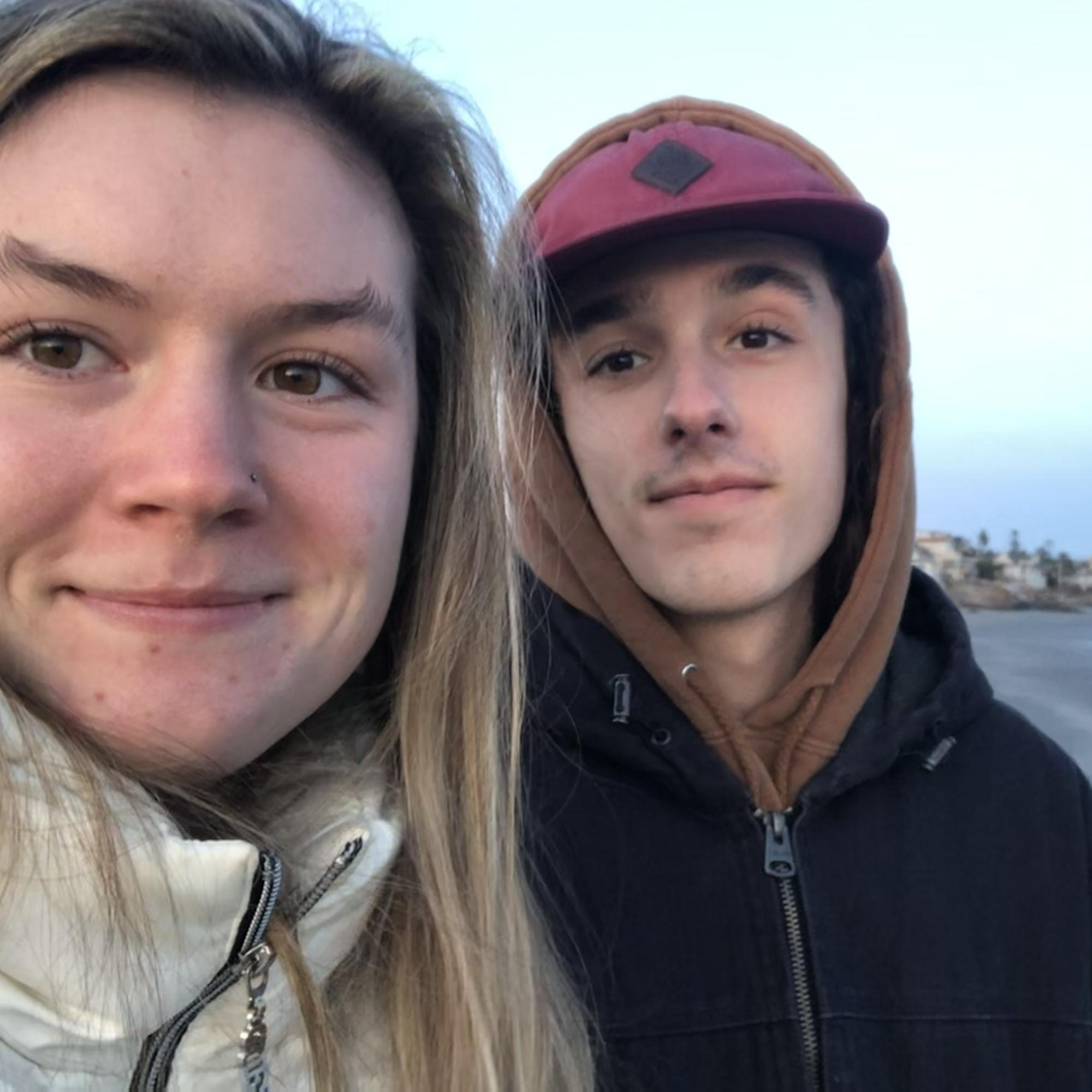 A chilly beach stroll at Bar Harbor