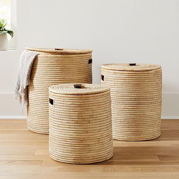 Wooden Handle Hamper Baskets