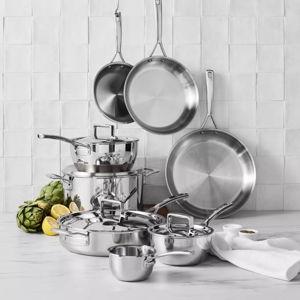 Sur La Table Classic 5-Ply Stainless Steel 10-Piece Cookware Set