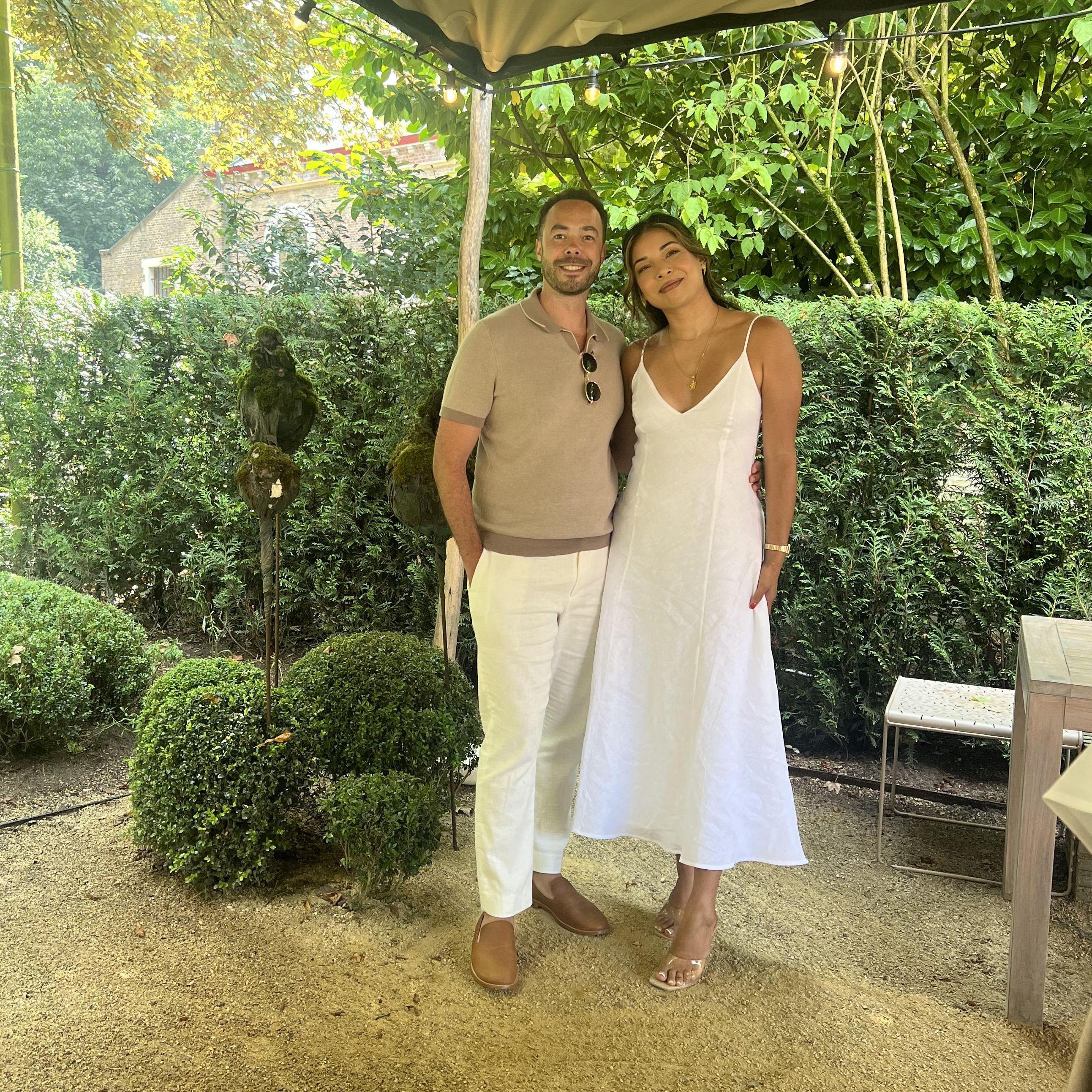 Celebrating our engagement with Vince’s family in Belgium