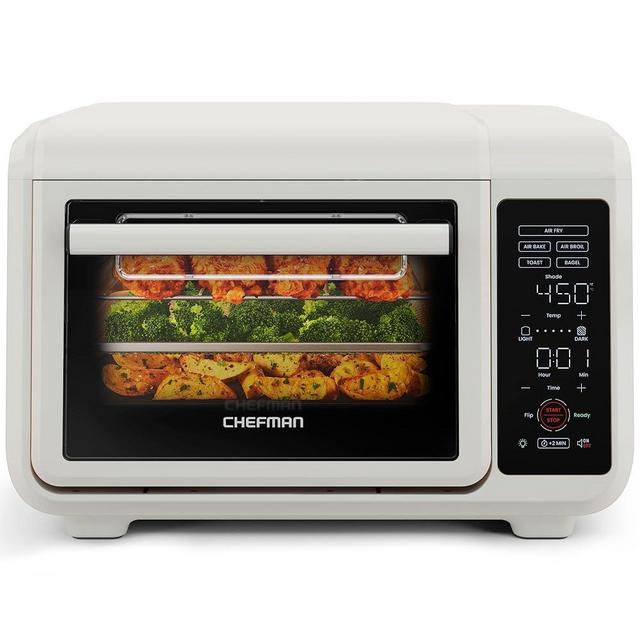 Chefman EasyAir 15 Qt. Air Fryer & Countertop Oven for Quick & Healthy Meals, Bake, Broil, Air Fry, Toast, and Bagel Functions, 450°F Max Temp, 4 Slice Toaster Oven Air Fryer Combo – White