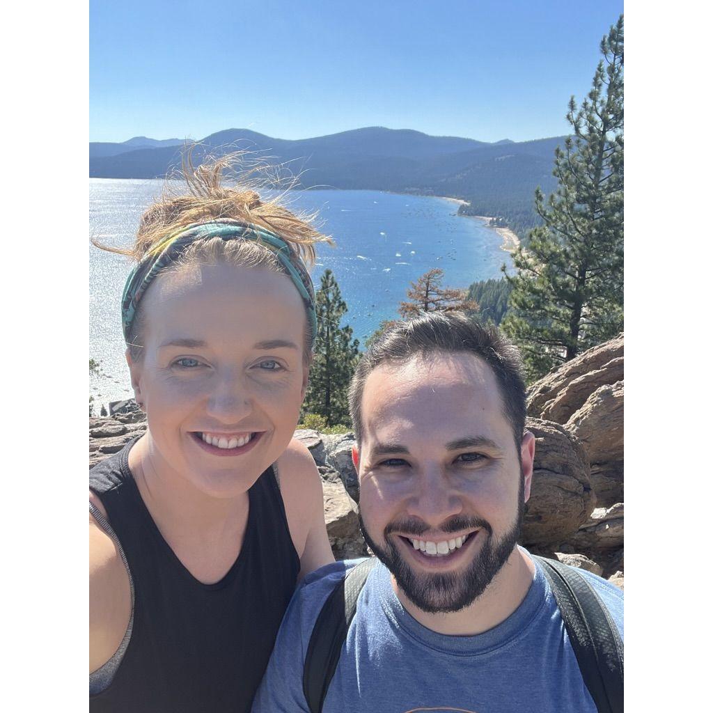 Hiking at Lake Tahoe (this eventually became the spot where Trent proposed!)