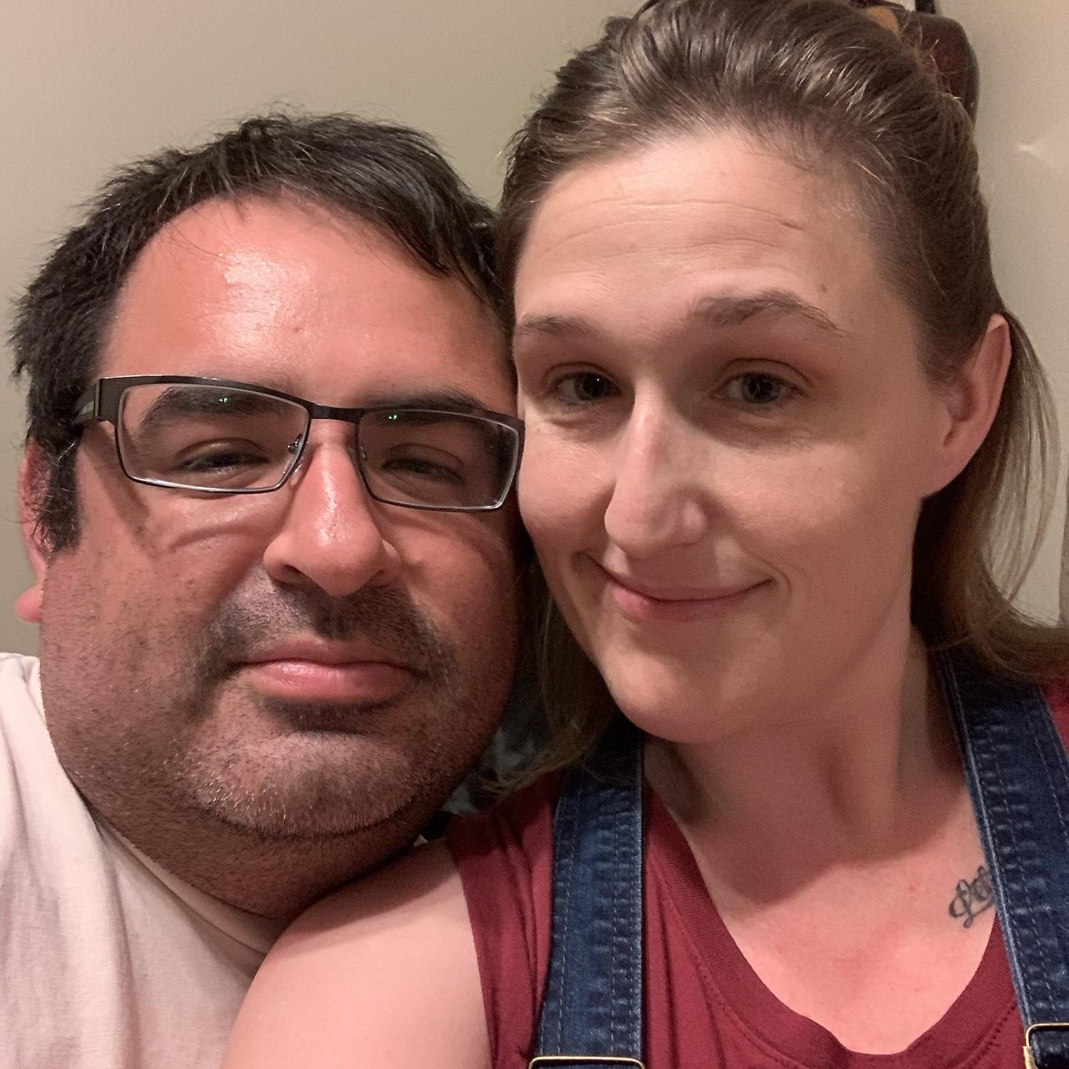 Michael stopped shaving at Hannah’s request. This is their last picture together without Michael’s beard.
