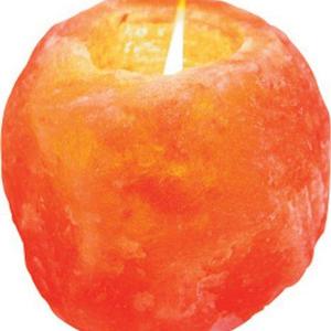 Himalayan Glow 3002 Hand Carved Natural Crystal Himalayan Salt 1 Hole Tealight Candle Holder, (3 lbs) 3 to 4 Inch, 100%  Pure Pink Unique Home Decor Item great as a Night light or Decorative Light