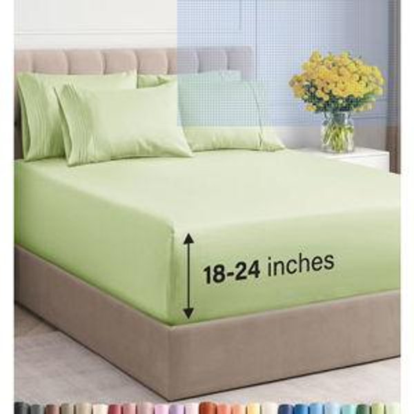 Extra Deep King Sheet Set - Light Sage