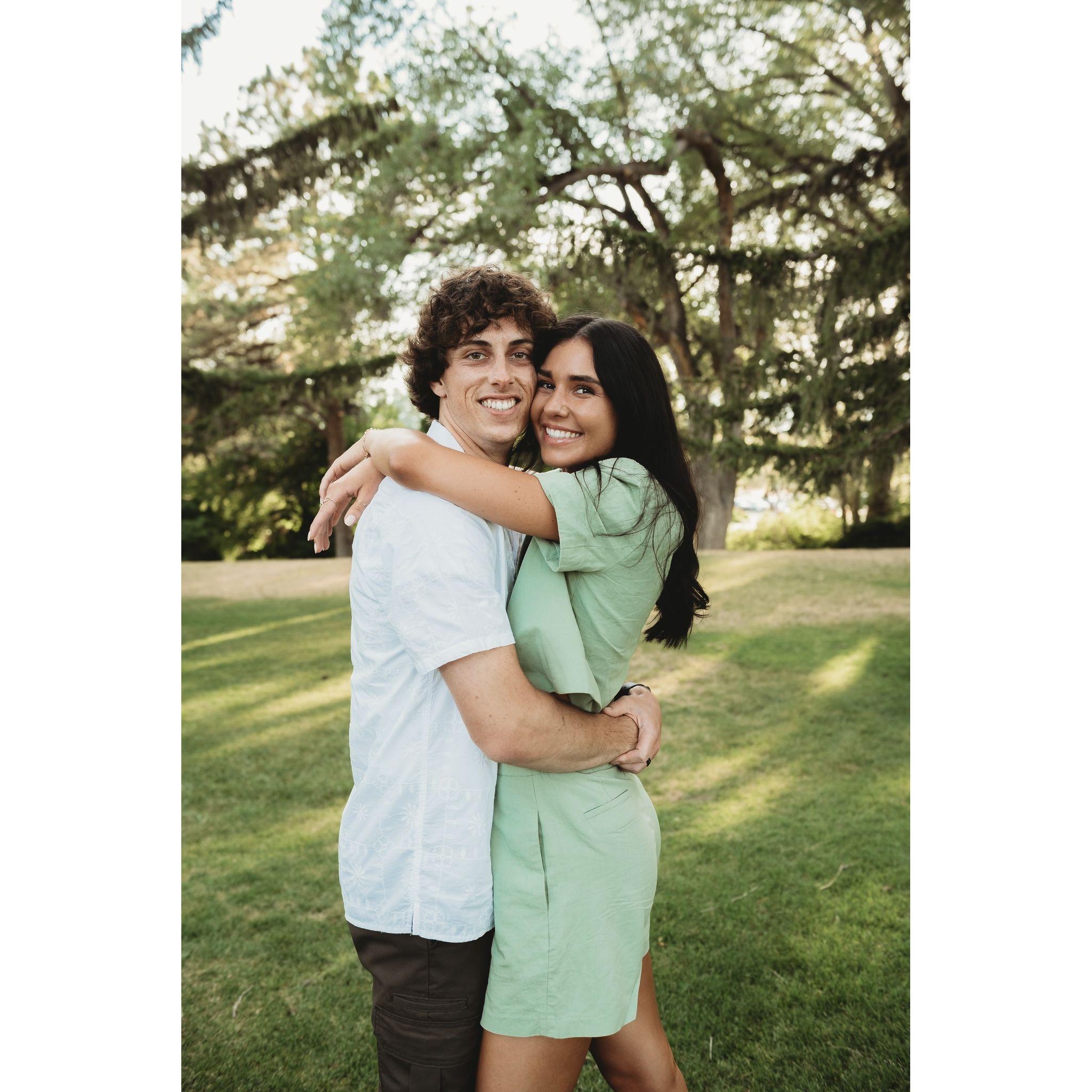 First time taking professional photos together (featuring Bryant's family pictures)