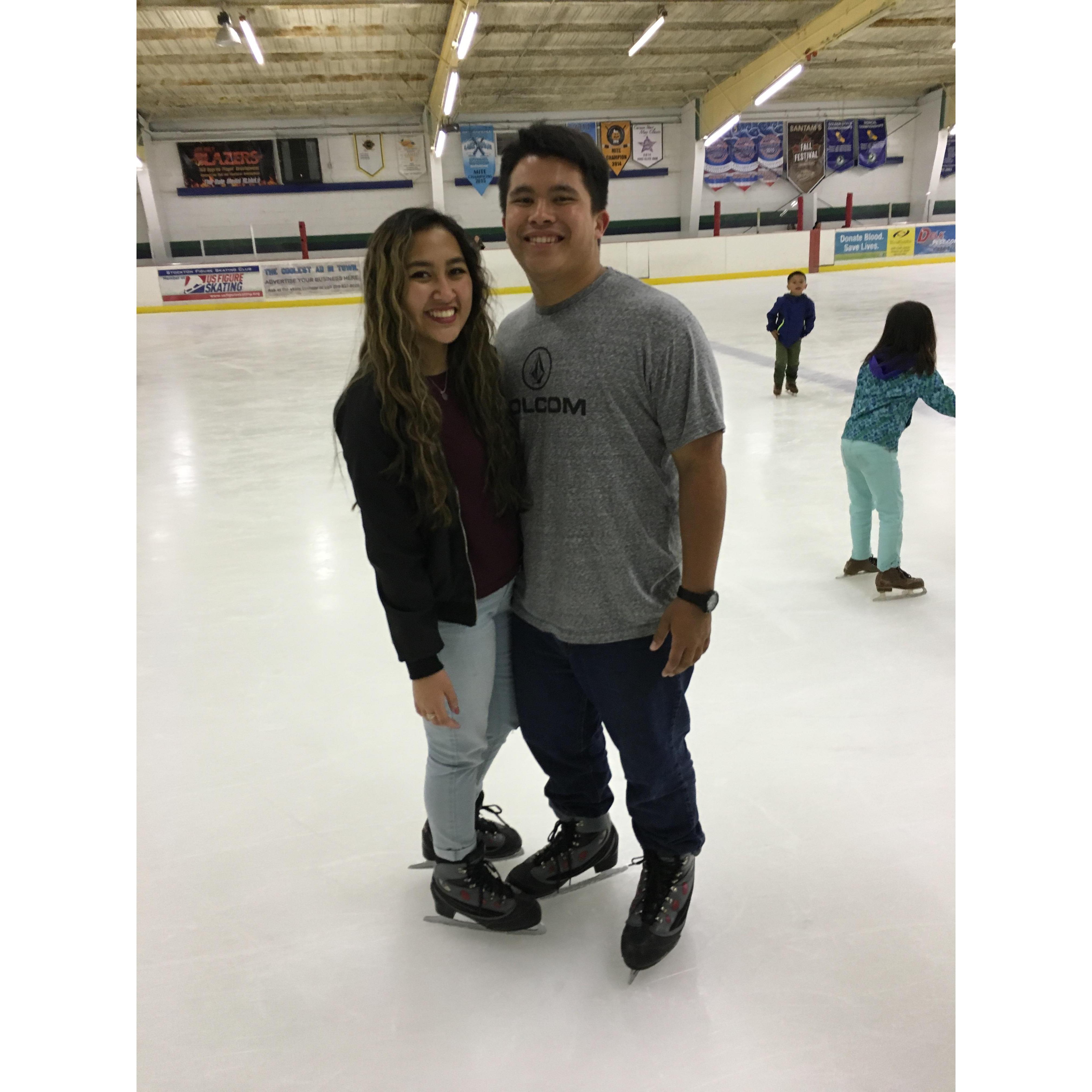 Our first date at the Oak Park Ice Rink - April 24, 2016.