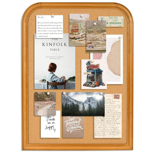 Aitakatta Cork Board for Walls, 32X24 inches Bulletin Board with Frame, Decorative Hanging Pin Board Vision Board Message Board for Office School Home Decor(2R&2S,6080,1p)