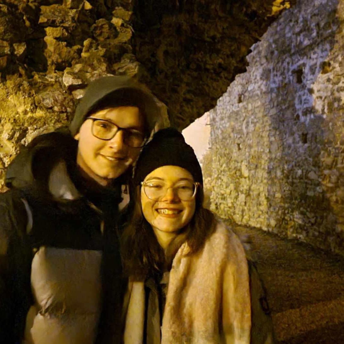 Went to Budapest to visit Izaac's family. Ruins of an old church.