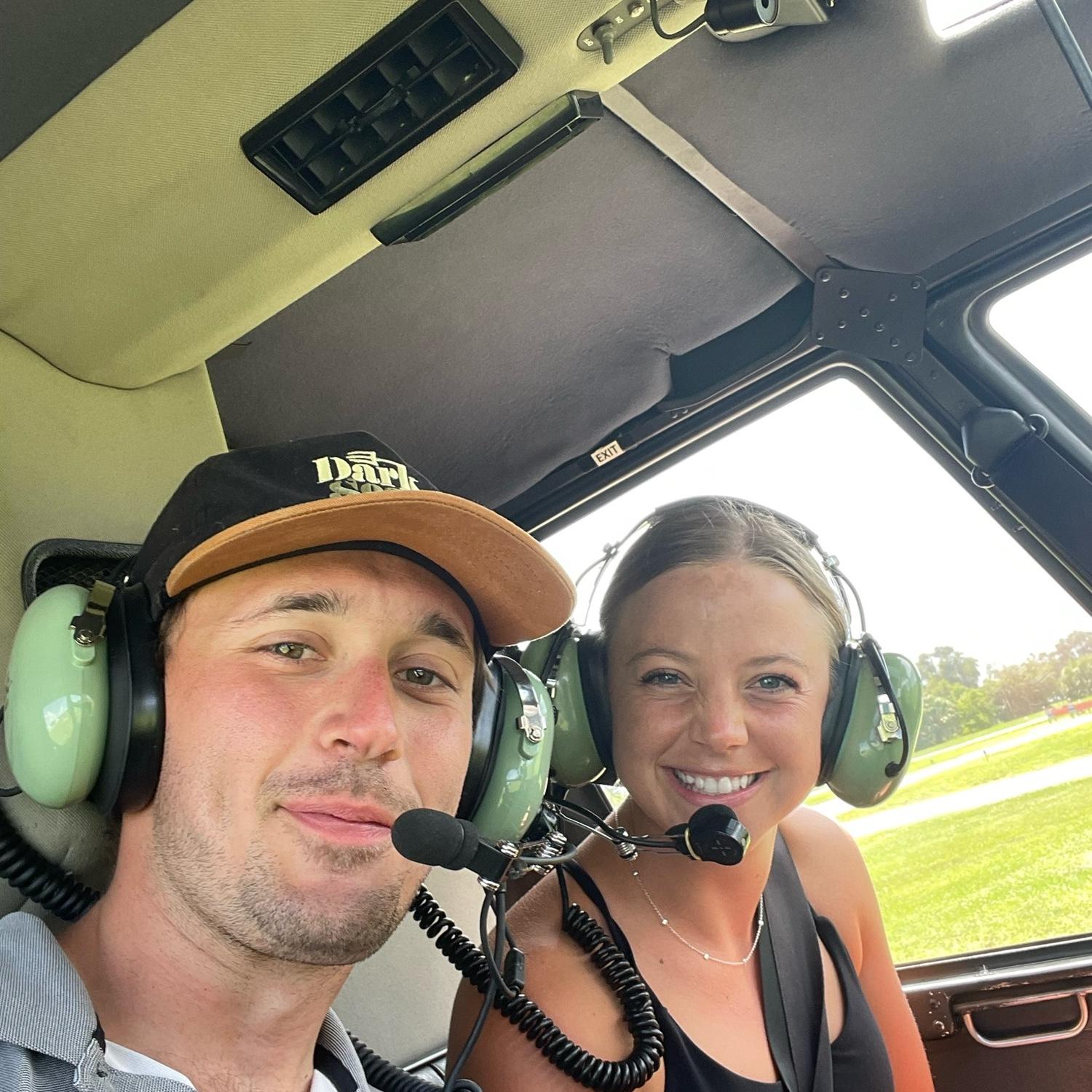 Tony surprised Megan with a helicopter tour around Clearwater Beach.
