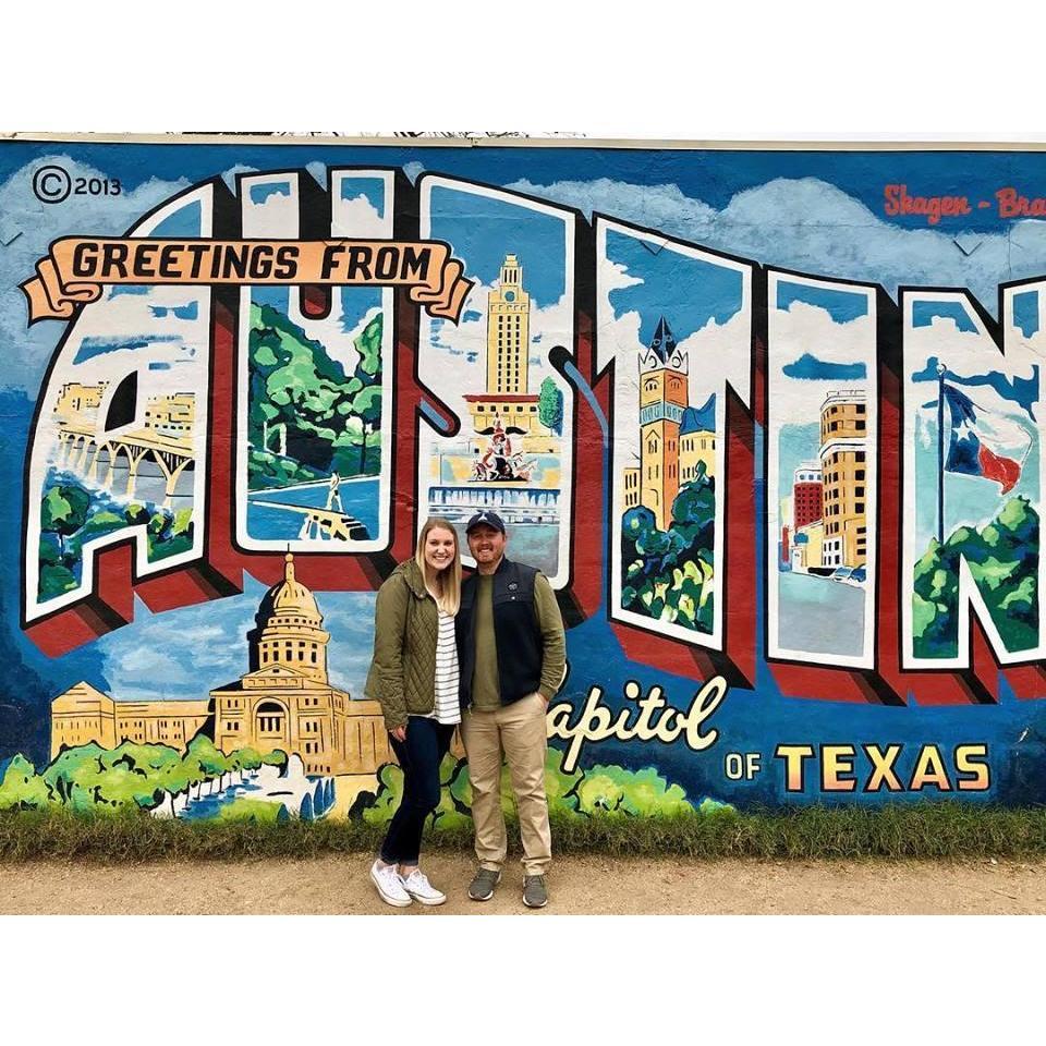 Finally living in Austin together, after 7 long months of distance!