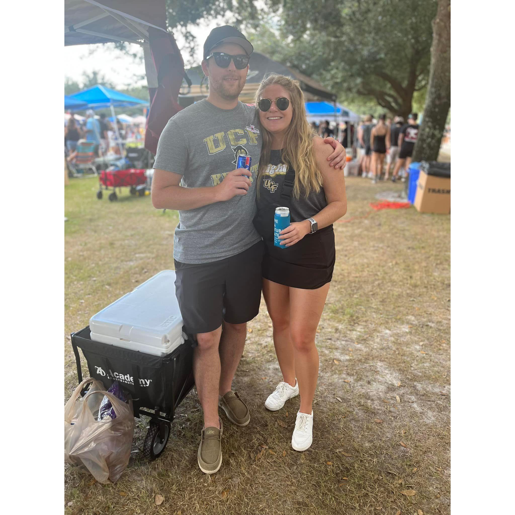 Our first tailgate together! #UCF #ChargeOn
