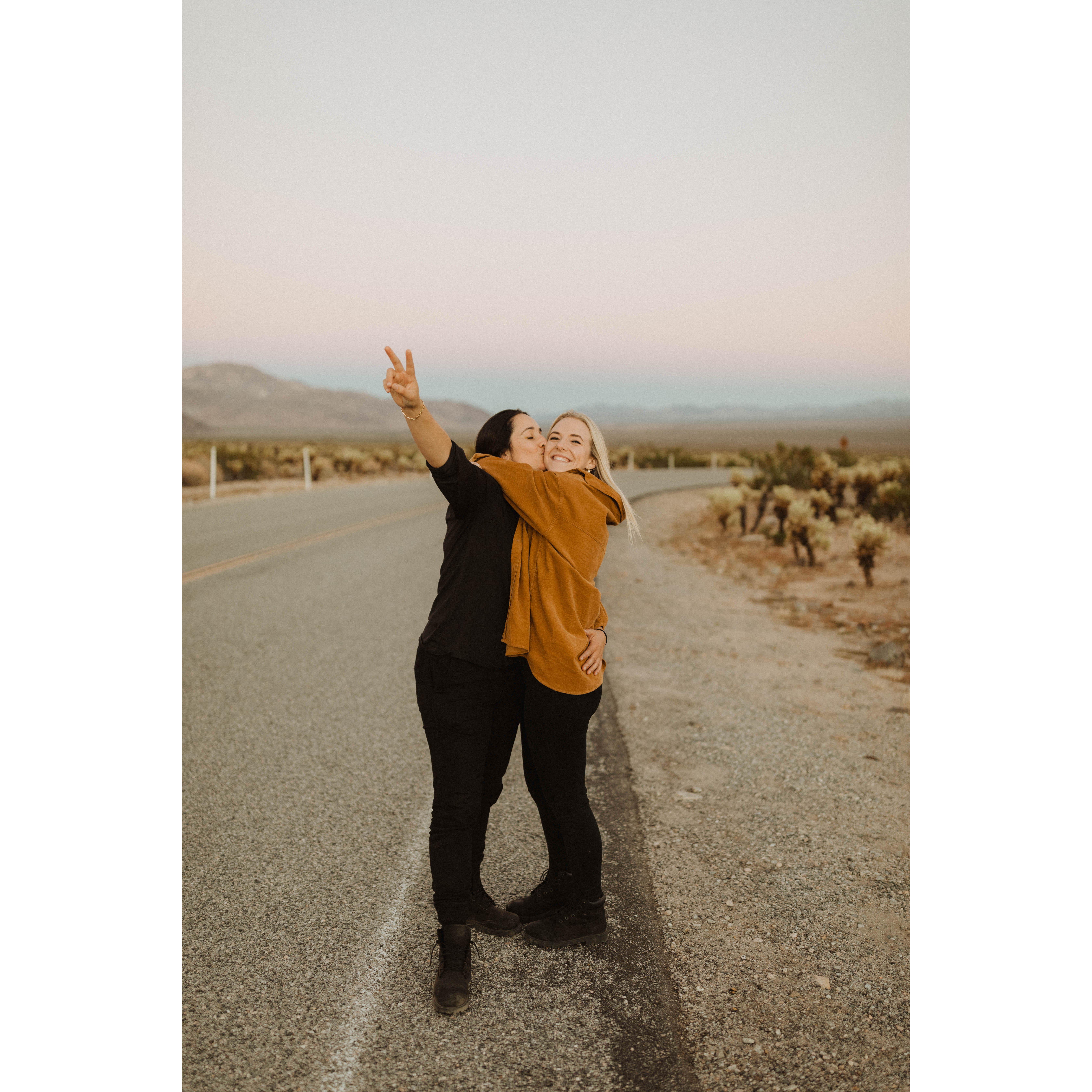 Our first "photo shoot" in Joshua Tree