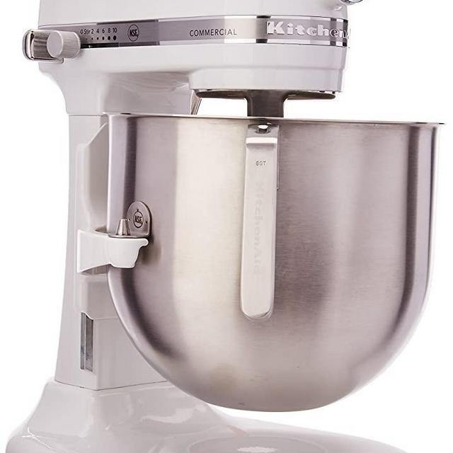 KitchenAid KSM8990WH 8-Quart Commercial Countertop Mixer, 10-Speed, Gear-Driven, White