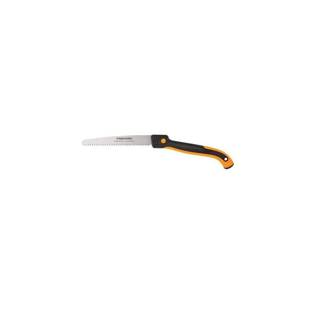 Fiskars Hand Saw, Folding Saw with Dual Position Locking Saw Blade for Overhand Cuts and Under Cuts and Power Tooth Blade with Triple Ground Teeth, Soft Grip 10-Inch Pruning Saw