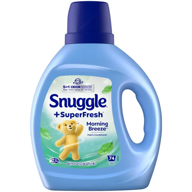 Snuggle + Super Fresh Morning Breeze Liquid Fabric Softener - 66 fl oz: Phosphate-Free, Concentrated, Spill-Resistant Lid