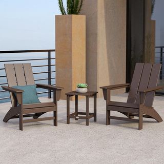 Modern 3-Piece Outdoor Adirondack Set