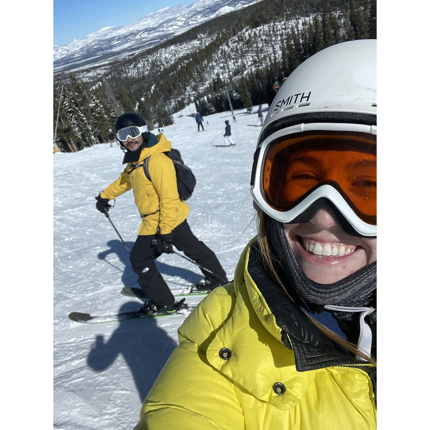 Ajay taught Becca how to ski!