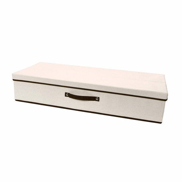 Household Essentials Gift Wrap Organizer Natural/Brown: Canvas Decorative Box, Under Bed Storage, 36" x 15" x 7"