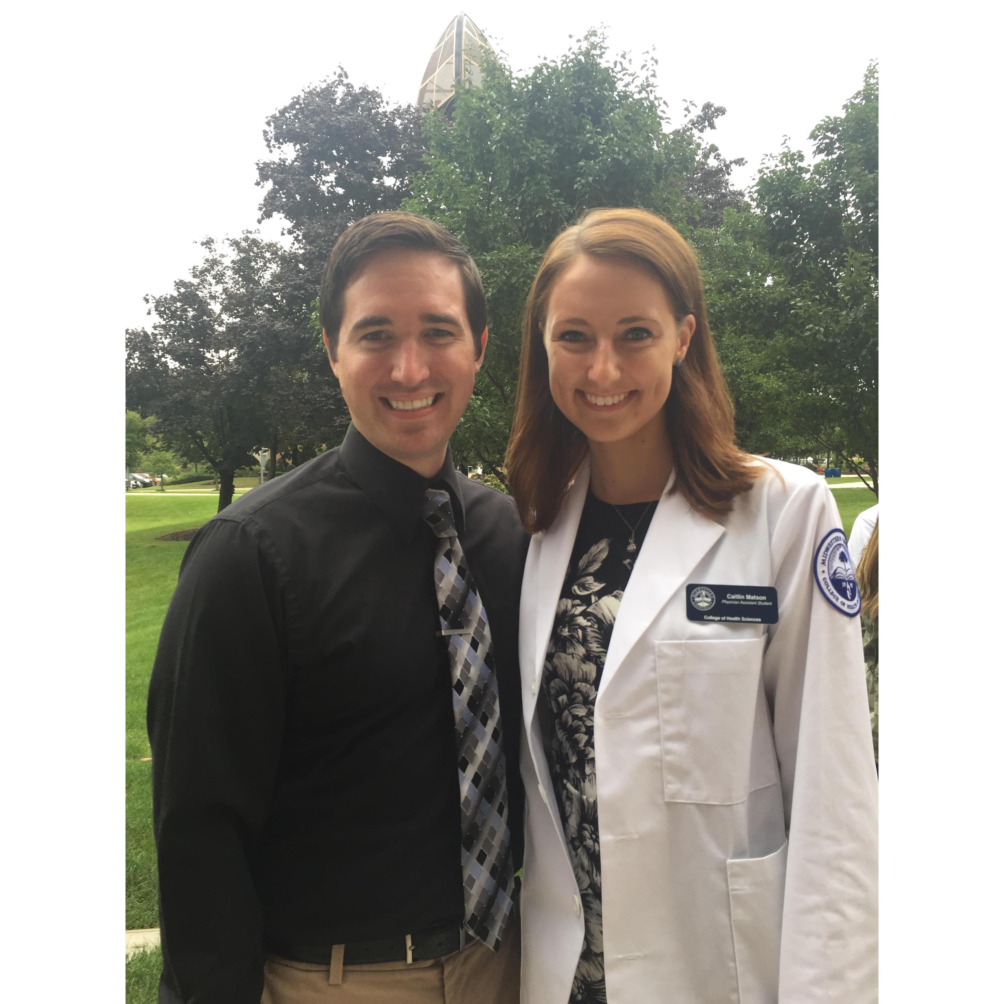 Caitlin's White Coat Ceremony for PA school - 10/2016