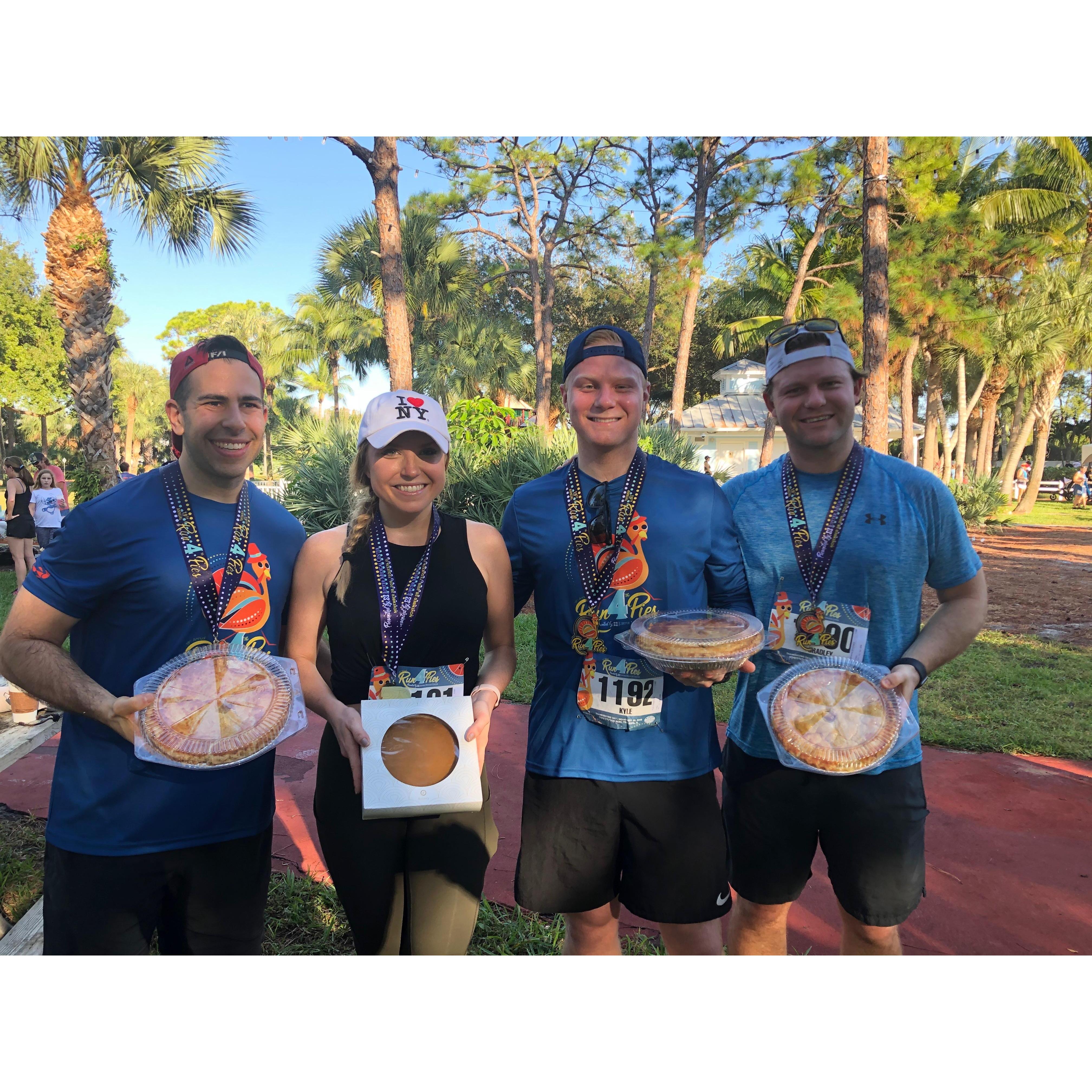 Thanksgiving family tradition - Run 4 the Pies in West Palm Beach.