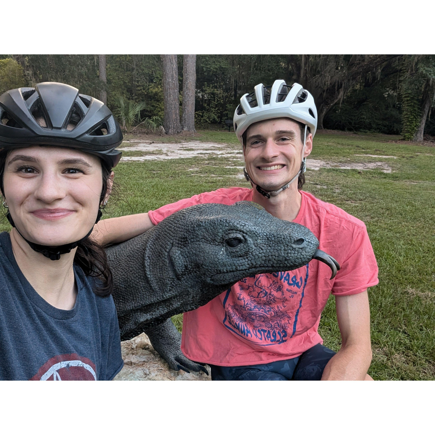 Checking out a sculpture garden on a ride in Tallahassee! Summer 2024.