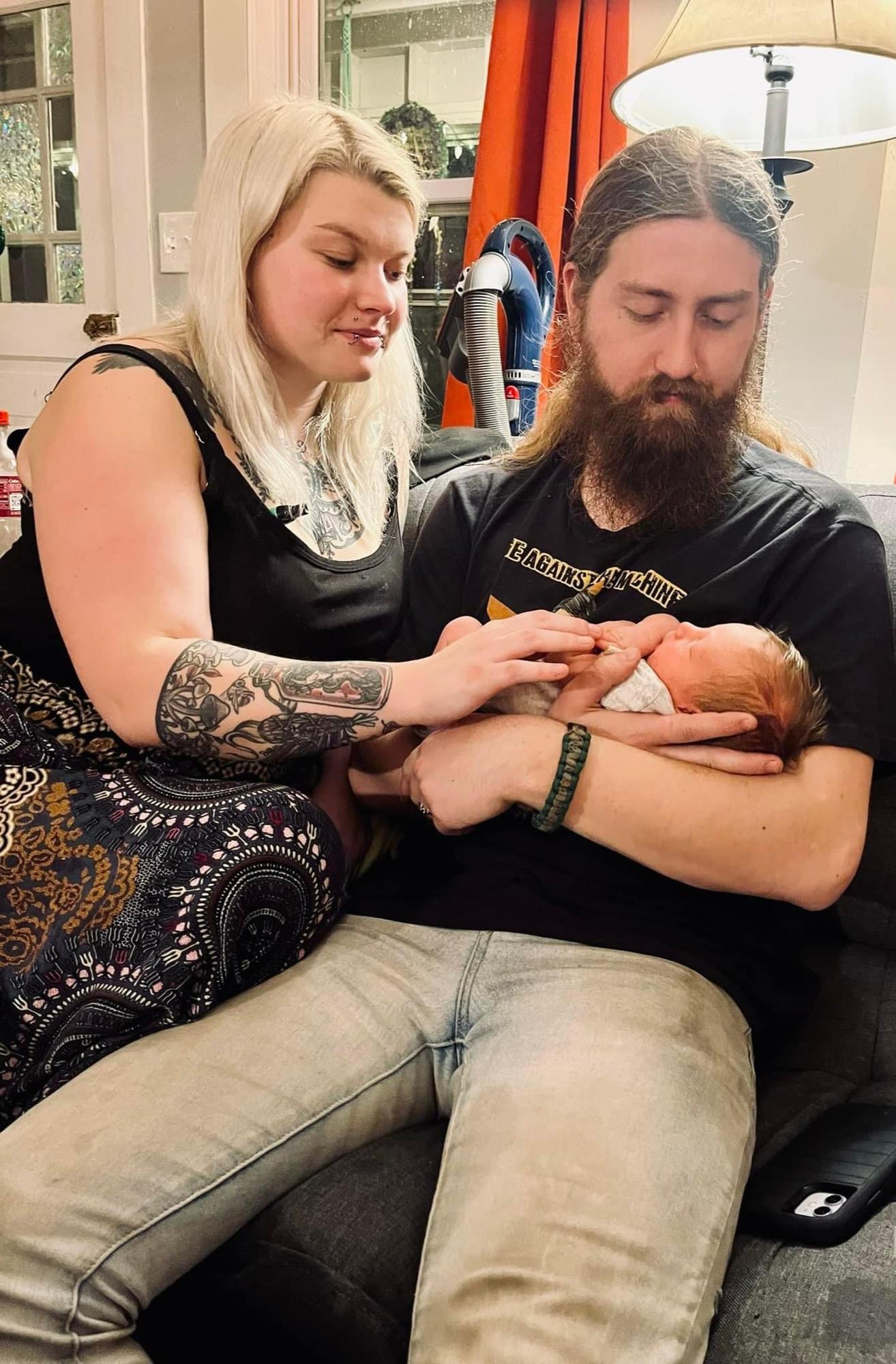 This is us meeting our late Goddaughter Eliza Jade